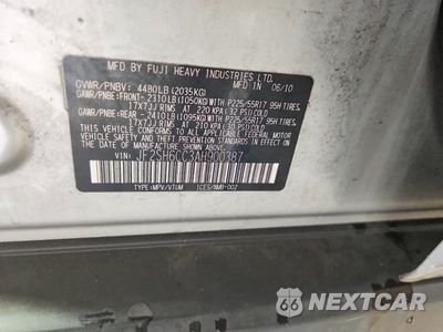 Zdjęcie 13 z 13 samochodu: 2010 SUBARU FORESTER 2.5X PREMIUM VIN:JF2SH6CC3AH900387 - miniatura