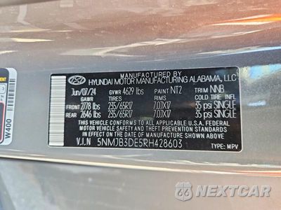 Zdjęcie 13 z 13 samochodu: 2024 HYUNDAI TUCSON SEL VIN:5NMJB3DE5RH428603 - miniatura