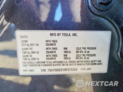 Zdjęcie 13 z 13 samochodu: 2024 TESLA MODEL Y VIN:7SAYGDED1RF076359 - miniatura