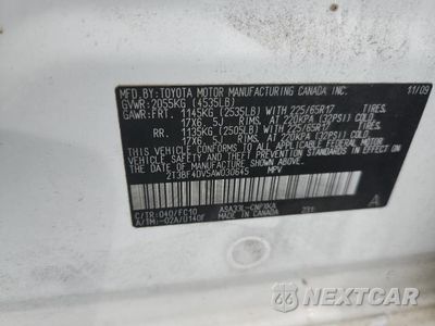 Zdjęcie 12 z 12 samochodu: 2010 TOYOTA RAV4 BASE VIN:2T3BF4DV5AW030645 - miniatura