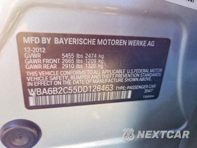 Zdjęcie 12 z 12 samochodu: 2013 BMW 650 I VIN:WBA6B2C55DD128463 - miniatura