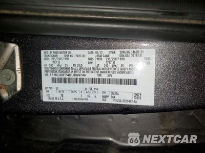 Zdjęcie 13 z 13 samochodu: 2013 FORD ESCAPE S VIN:1FMCU0F74DUD69749 - miniatura