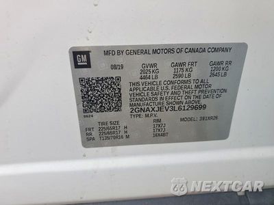 Zdjęcie 13 z 13 samochodu: 2020 CHEVROLET EQUINOX LT VIN:2GNAXJEV3L6129699 - miniatura