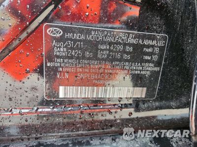 Zdjęcie 12 z 12 samochodu: 2012 HYUNDAI SONATA GLS VIN:5NPEB4AC9CH366093 - miniatura