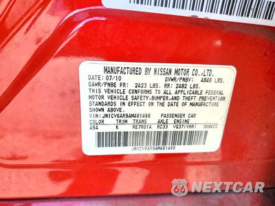 Zdjęcie 12 z 12 samochodu: 2010 INFINITI G37 SEDAN X VIN:JN1CV6AR9AM461466 - miniatura
