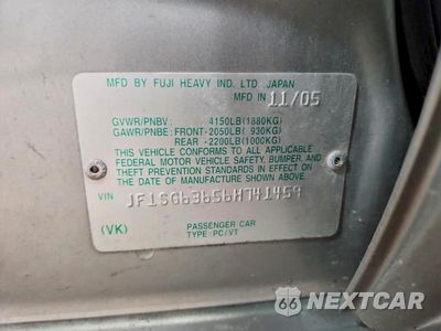 Zdjęcie 14 z 14 samochodu: 2006 SUBARU FORESTER 2.5X VIN:JF1SG63656H741459 - miniatura