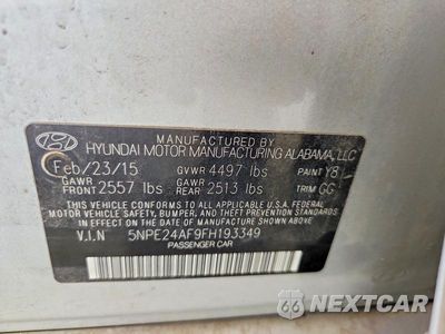 Zdjęcie 12 z 12 samochodu: 2015 HYUNDAI SONATA SE VIN:5NPE24AF9FH193349 - miniatura