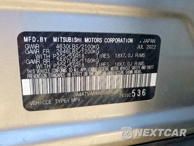 Zdjęcie 13 z 13 samochodu: 2023 MITSUBISHI ECLIPSE CROSS LE VIN:JA4ATVAA4PZ005122 - miniatura