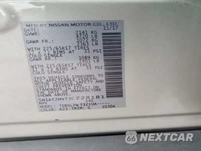 Zdjęcie 13 z 13 samochodu: 2018 NISSAN ROGUE S VIN:5N1AT2MV7JC728181 - miniatura