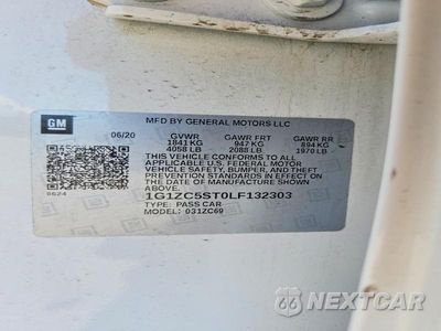 Zdjęcie 12 z 12 samochodu: 2020 CHEVROLET MALIBU LS VIN:1G1ZC5ST0LF132303 - miniatura