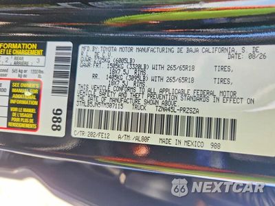 Zdjęcie 12 z 12 samochodu: 2026 TOYOTA TACOMA TRD SPORT VIN:3TMLB5JN5TM307115 - miniatura
