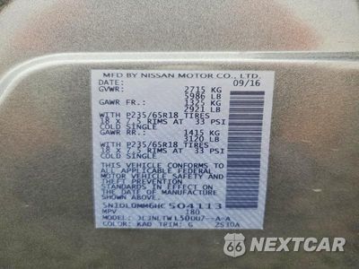 Zdjęcie 13 z 13 samochodu: 2017 INFINITI QX60 BASE VIN:5N1DL0MM6HC504113 - miniatura