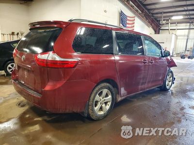 Trzecie zdjęcie samochodu z tyłu: 2017 TOYOTA SIENNA LE VIN:5TDKZ3DCXHS815450 - miniatura