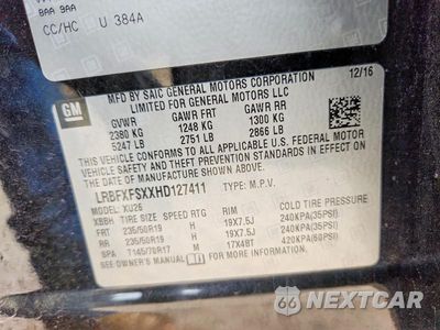 Zdjęcie 13 z 13 samochodu: 2017 BUICK ENVISION PREMIUM II VIN:LRBFXFSXXHD127411 - miniatura