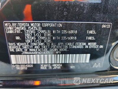 Zdjęcie 12 z 12 samochodu: 2023 TOYOTA BZ4X XLE VIN:JTMAAAAA8PA014005 - miniatura