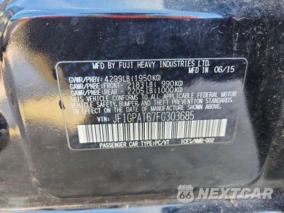 Zdjęcie 14 z 14 samochodu: 2015 SUBARU IMPREZA SPORT VIN:JF1GPAT67FG303685 - miniatura