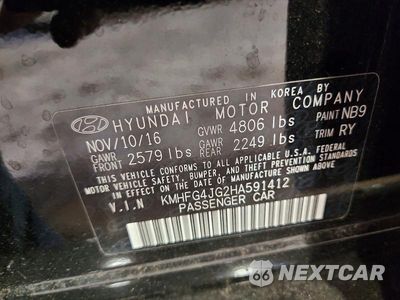 Zdjęcie 12 z 12 samochodu: 2017 HYUNDAI AZERA BASE VIN:KMHFG4JG2HA591412 - miniatura