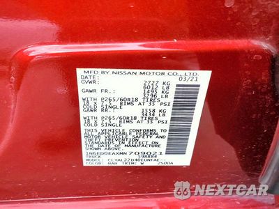 Zdjęcie 12 z 12 samochodu: 2021 NISSAN FRONTIER SV VIN:1N6ED0EAXMN709021 - miniatura
