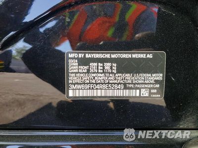 Zdjęcie 12 z 12 samochodu: 2024 BMW 330I VIN:3MW69FF04R8E52849 - miniatura