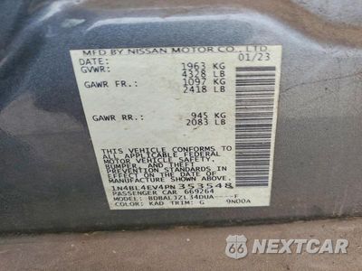 Zdjęcie 12 z 12 samochodu: 2023 NISSAN ALTIMA SL VIN:1N4BL4EV4PN353548 - miniatura