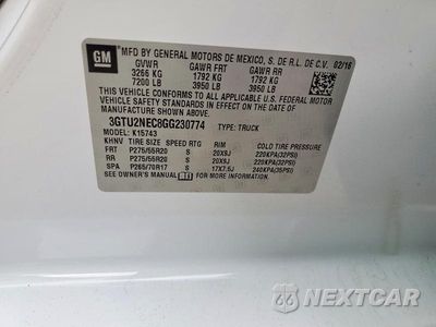 Zdjęcie 16 z 17 samochodu: 2016 GMC SIERRA K1500 SLT VIN:3GTU2NEC8GG230774 - miniatura