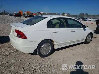 Trzecie zdjęcie samochodu z tyłu: 2006 HONDA CIVIC HYBRID VIN:JHMFA36266S027104 - miniatura