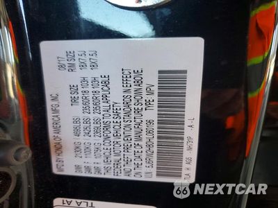 Zdjęcie 12 z 12 samochodu: 2017 HONDA CR-V EXL VIN:5J6RW2H80HL060196 - miniatura