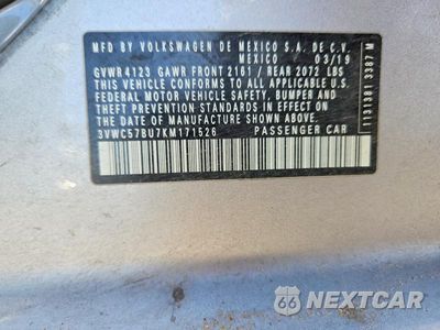Zdjęcie 12 z 12 samochodu: 2019 VOLKSWAGEN JETTA S VIN:3VWC57BU7KM171526 - miniatura