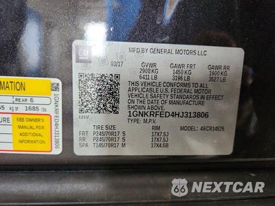 Zdjęcie 13 z 13 samochodu: 2017 CHEVROLET TRAVERSE LS VIN:1GNKRFED4HJ313806 - miniatura