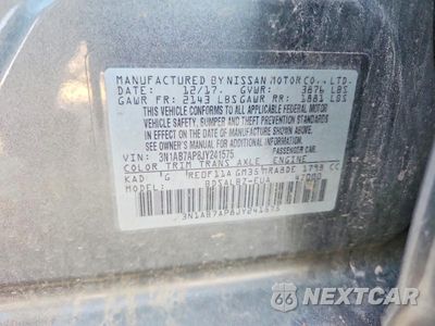 Zdjęcie 12 z 12 samochodu: 2018 NISSAN SENTRA S VIN:3N1AB7AP8JY241575 - miniatura