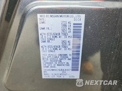 Zdjęcie 13 z 13 samochodu: 2014 NISSAN PATHFINDER SV VIN:5N1AR2MM4EC686497 - miniatura
