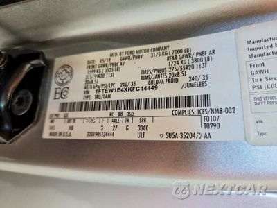 Zdjęcie 12 z 12 samochodu: 2019 FORD F150 SUPERCREW VIN:1FTEW1E4XKFC14449 - miniatura