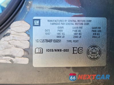 Zdjęcie 12 z 12 samochodu: 2008 CHEVROLET MALIBU 2LT VIN:1G1ZJ57B48F159291 - miniatura