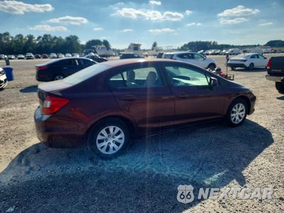 Trzecie zdjęcie samochodu z tyłu: 2012 HONDA CIVIC LX VIN:19XFB2F57CE099463 - miniatura