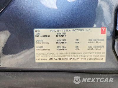 Zdjęcie 12 z 12 samochodu: 2015 TESLA MODEL S 85D VIN:5YJSA1H20FFP69562 - miniatura