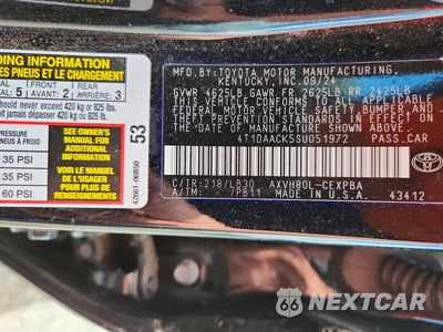 Zdjęcie 13 z 13 samochodu: 2025 TOYOTA CAMRY XSE VIN:4T1DAACK5SU051972 - miniatura