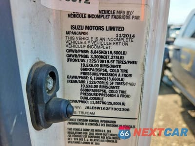 Zdjęcie 13 z 13 samochodu: 2015 ISUZU NQR VIN:JALE5W162F7302398 - miniatura