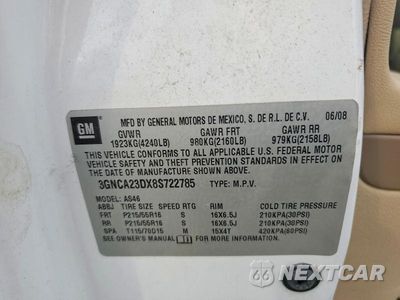 Zdjęcie 12 z 12 samochodu: 2008 CHEVROLET HHR LT VIN:3GNCA23DX8S722785 - miniatura