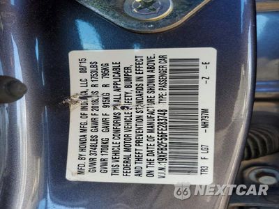 Zdjęcie 12 z 12 samochodu: 2015 HONDA CIVIC LX VIN:19XFB2F56FE283748 - miniatura