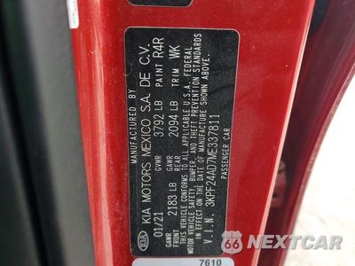 Zdjęcie 12 z 12 samochodu: 2021 KIA FORTE LXS VIN:3KPF24AD7ME337811 - miniatura