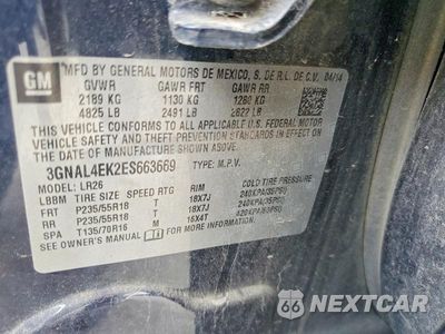 Zdjęcie 13 z 13 samochodu: 2014 CHEVROLET CAPTIVA LTZ VIN:3GNAL4EK2ES663669 - miniatura