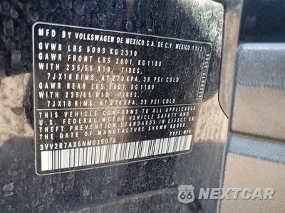 Zdjęcie 13 z 13 samochodu: 2022 VOLKSWAGEN TIGUAN SE VIN:3VV2B7AX5NM035078 - miniatura