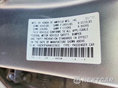 Zdjęcie 12 z 12 samochodu: 2017 HONDA ACCORD EXL VIN:1HGCR3F8XHA023830 - miniatura