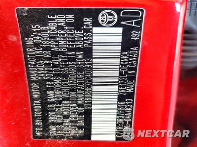 Zdjęcie 13 z 13 samochodu: 2015 TOYOTA COROLLA LE VIN:2T1BURHE7FC407913 - miniatura