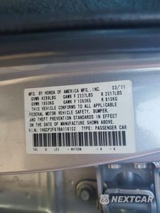 Zdjęcie 12 z 12 samochodu: 2011 HONDA ACCORD SE VIN:1HGCP2F67BA116102 - miniatura