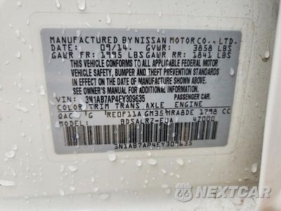 Zdjęcie 12 z 12 samochodu: 2014 NISSAN SENTRA SR VIN:3N1AB7AP4EY309635 - miniatura