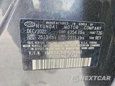 Zdjęcie 13 z 13 samochodu: 2023 HYUNDAI SONATA SEL VIN:KMHL64JA4PA296103 - miniatura