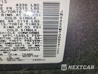 Zdjęcie 14 z 14 samochodu: 2013 NISSAN ROGUE S VIN:JN8AS5MT0DW541086 - miniatura