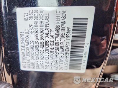 Zdjęcie 13 z 13 samochodu: 2022 HONDA PILOT SE VIN:5FNYF6H23NB062513 - miniatura
