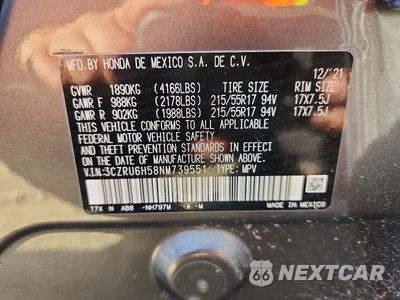 Zdjęcie 12 z 12 samochodu: 2022 HONDA HR-V EX VIN:3CZRU6H58NM739551 - miniatura